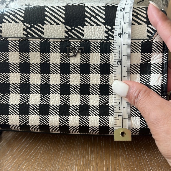 Diane Von Furstenberg Black And Checkered White Mini Crossbody NEW - Picture 6 of 7